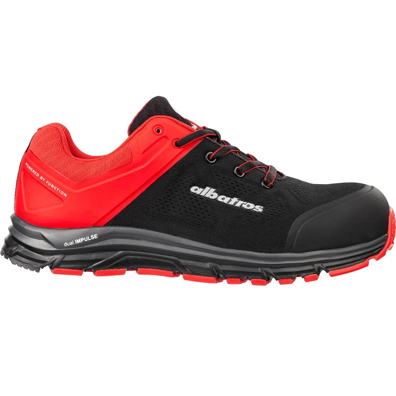 ALBATROS 646600-210-46 Shoes "Lift Impulse", Size: 11, black/red - EN safety certified - Image 1