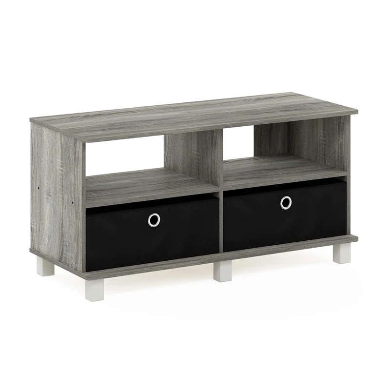 Furinno ANDREY TV Stand, Entertainment Center, TV Console for TV up to 46 Inch with Bin Drawers, for Living Room, Bedroom, French Oak