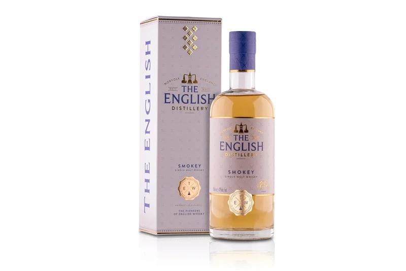 The English NAS: Smokey Single Malt Whisky, 43% vol, 70cl Gift Box