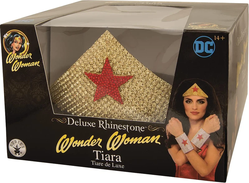 Rubies Costume Co. Women's Wonder Woman Rhinestone Tiara, As Shown, One Size