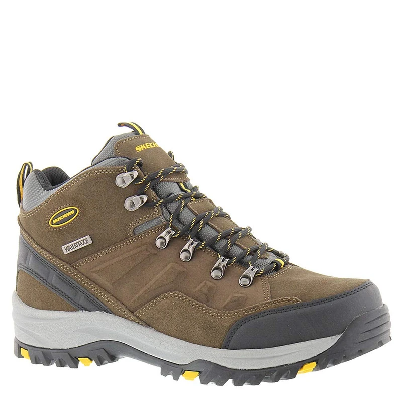 Skechers Men's Relment Pelmo Hiking Boot, Khaki, 14 UK
