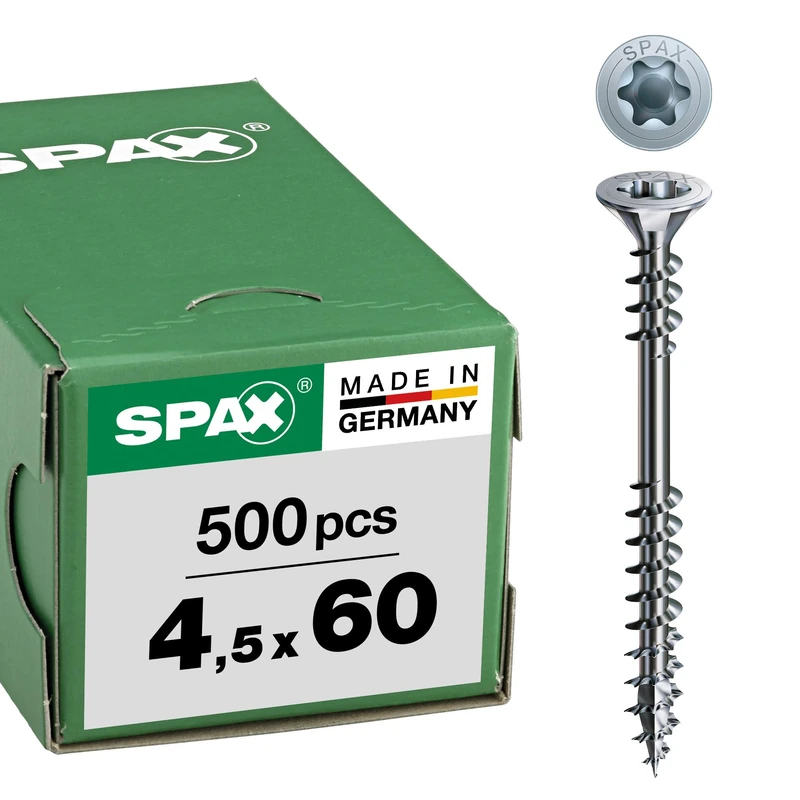 SPAX Installation Screw, T-STAR plus, Countersunk Head, Fixing Thread, 4Cut, Wirox A3J, 541010450605