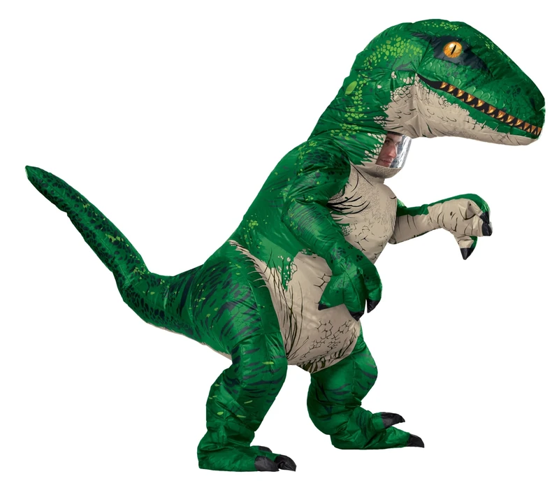 Rubies Official Jurassic World Fallen Kingdom, Velociraptor Inflatable Dinosaur Costume, Adults One Size, Multicolour, 820883