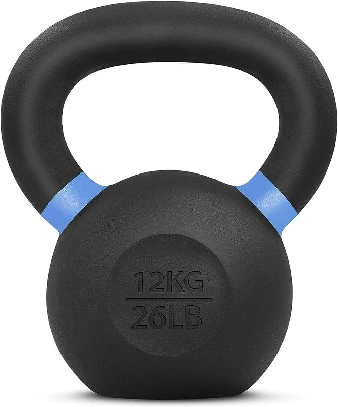 Yes4All SD7M Powder Coated Kettlebell Weight, 12 kg, Blue