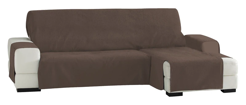 Eysa Zoco Right Front View Chaise Longue, Brown, 290 cm