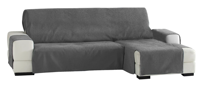 Eysa Zoco Right Front View Chaise Longue, Grey, 290 cm