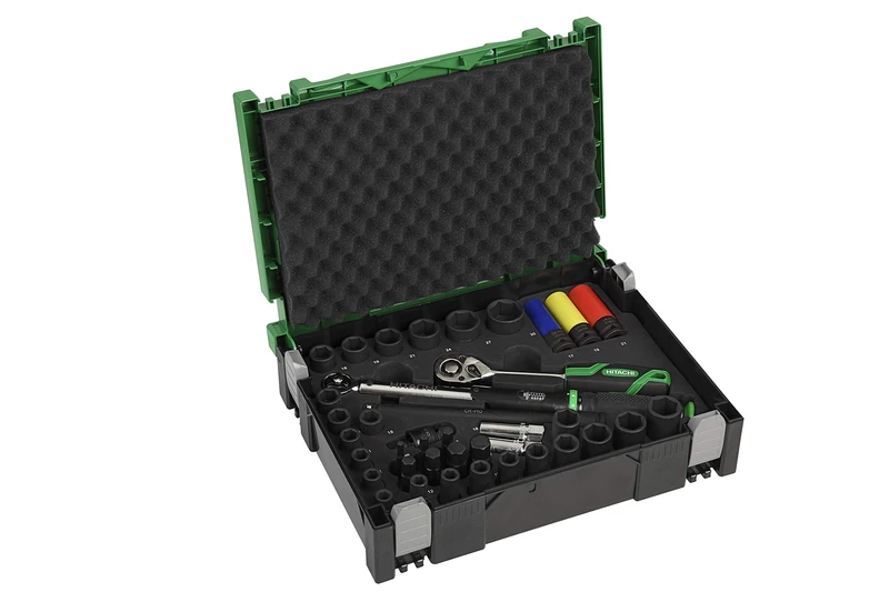 Hitachi HiKOKI Car-Set 39-teilig (Ratsche, Gelenkstück, Drehmomentschlüssel, Kraftstecknüsse, Transportkoffer) - Image 1