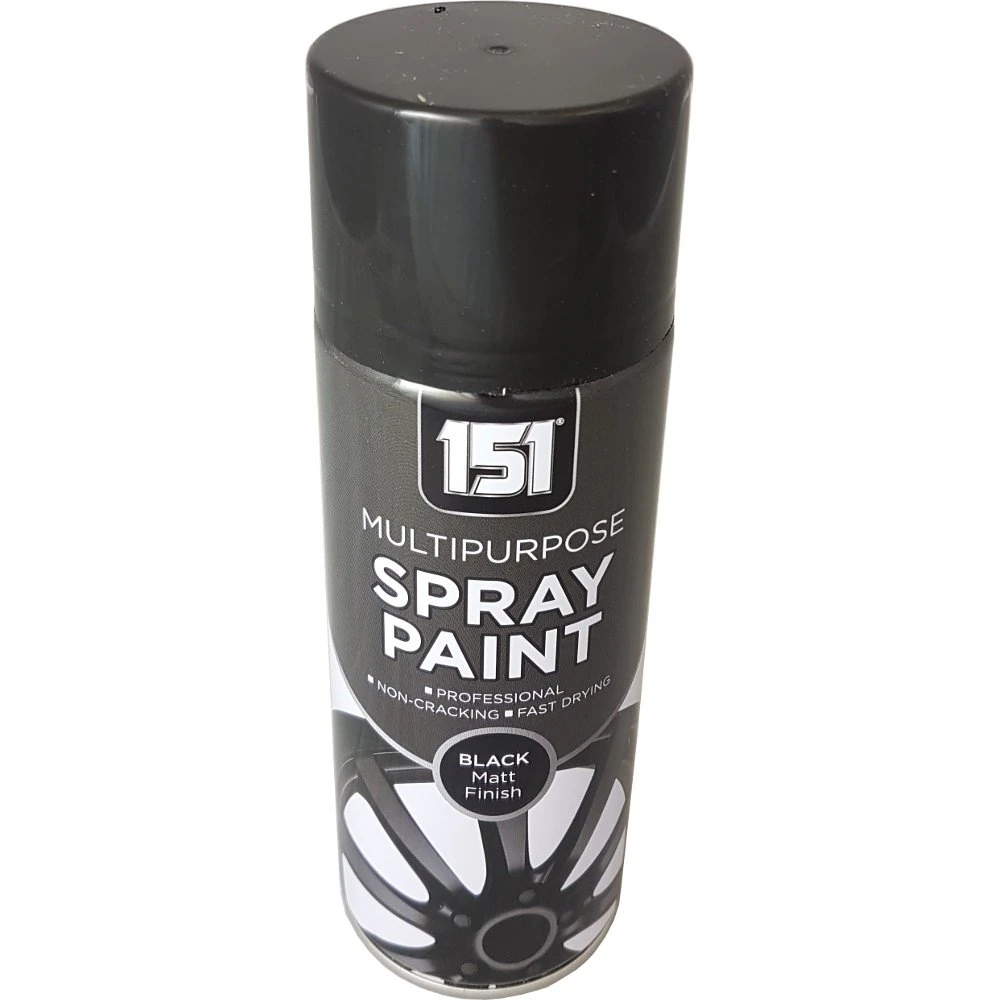 Wilsons Direct 151 Multi Purpose Spray Paint 400ml Black Matt