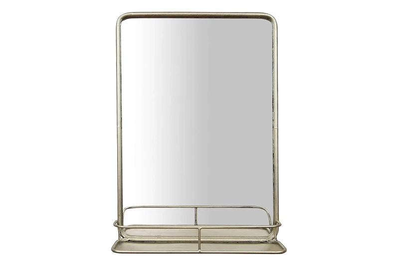 Creative Co-op Rectangle Wall Mirror with Shelf