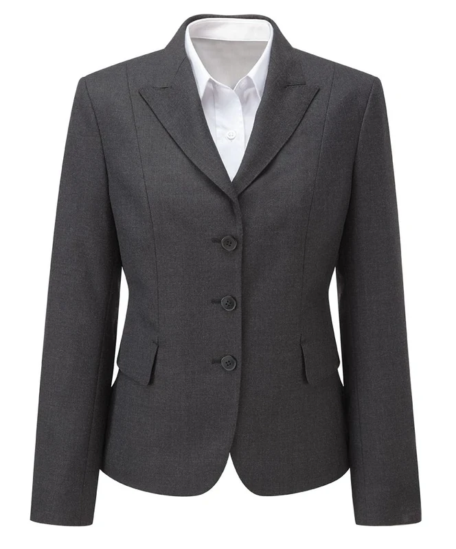 Alexandra Assured STC-NF600CH-06T Women's Jacket, Plain, 55% Polyester/45% Wool, Tall, Size 6, Charcoal