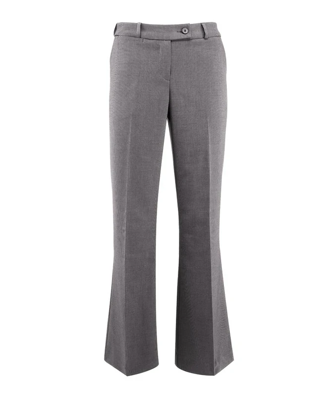 Alexandra Icona STC-NF13PG-26T Women's Bootleg Trouser, Plain, 77% Polyester/21% Viscose/2% Elastane, Tall, Size 26, Pale Grey - Image 1