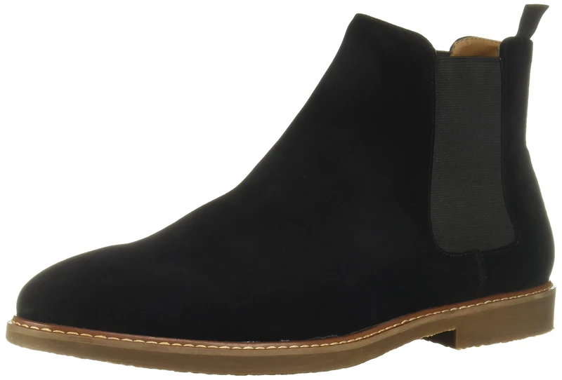 Steve Madden Men's Highline Chelsea Boot, Black Suede, 8 UK