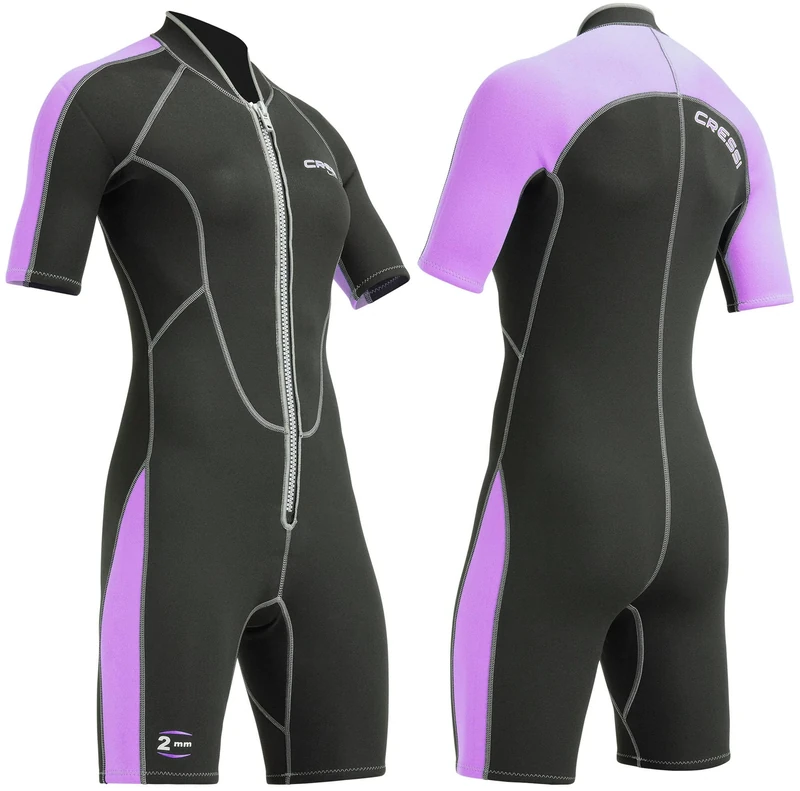 Cressi Lido Lady Shorty Wetsuit - Women's Shorty Wetsuit for Snorkelling, Swimming and Water Sports, in 2mm Ultra Stretch Neoprene