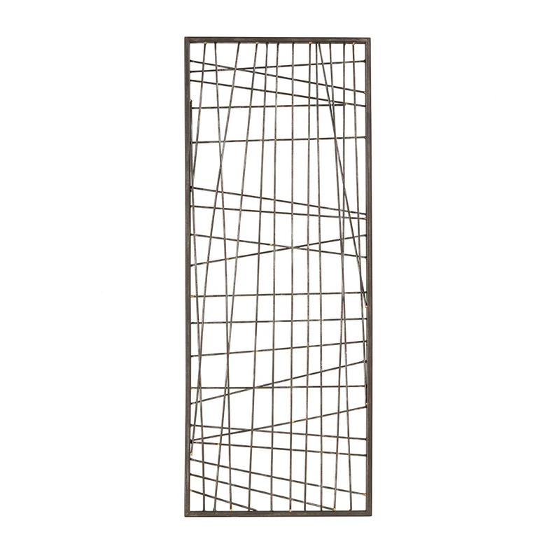 INK+IVY Modern Abstract Erratic Design Living Room Accent Decoration, Metal, Black, 13.8" W x 35.4" H x 0.79" D