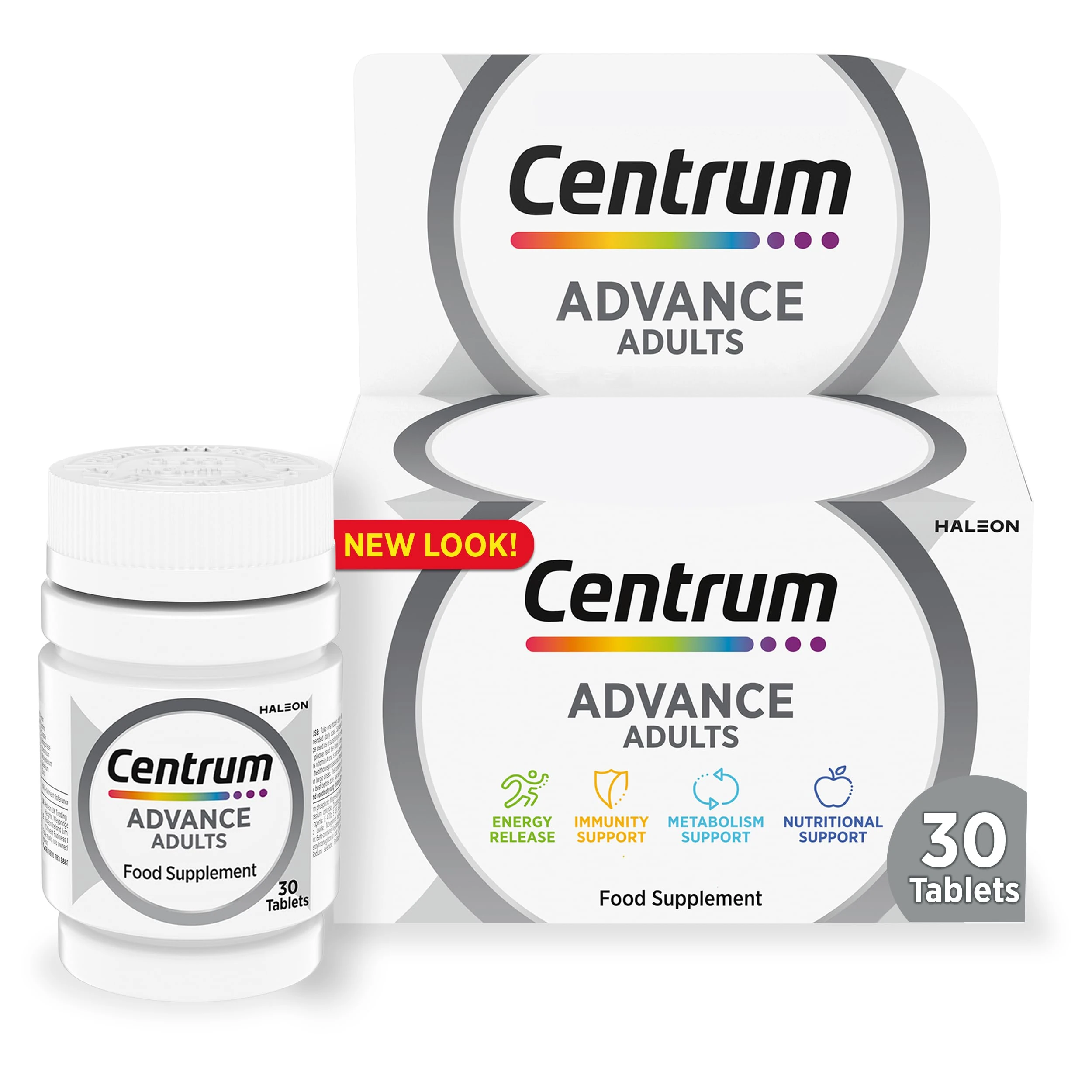 Centrum Advance Multivitamin & Mineral Supplements, 24 essential nutrients including vitamin D, C, Calcium, Daily Multivitamin Tablets, 30