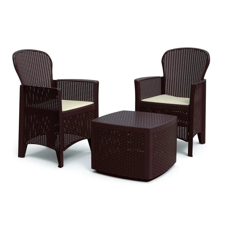 IPAE-Progarden Tree Set with Cushions, Plastic, Moka, 30 x 30 x 30 cm - Image 1