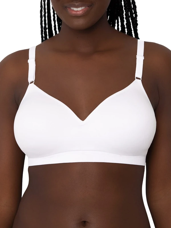 Fruit of The Loom Women's Seamless Wire Free Push-up Bra, White, 36C
