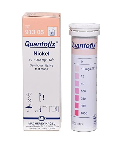 Quantofix 1138895 Nickel Reagent Test Strips for testing for Nickel ions, 6 mm x 95 mm (Pack of 100)