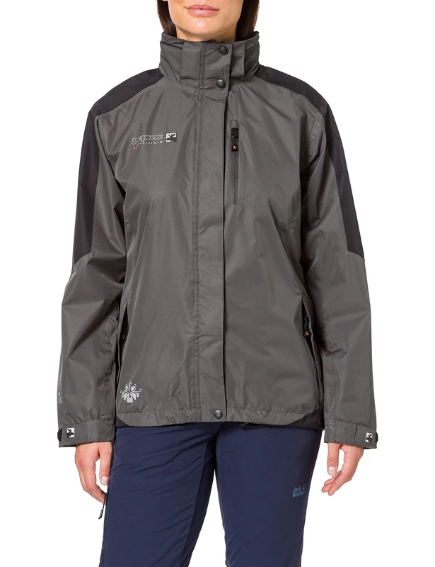 Deproc Women's Outdoor Rain Jacket, Walkworth Wo Jacket, Womens, Outdoor Jacke und Regenjacke Walkworth WO, anthracite/Black, 38