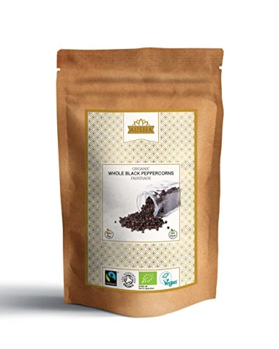 Ausha Organic Whole Black Peppercorns 100 g - Image 1