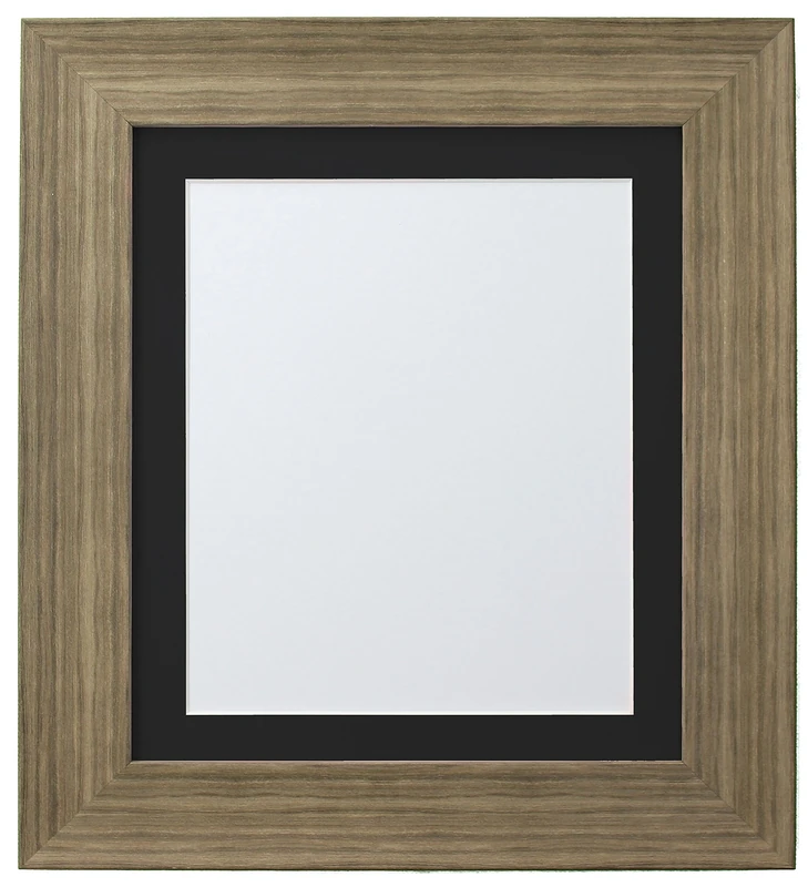 FRAMES BY POST Hygge Picture Photo Frame, Plastic Glass, Bear Creek Brown with Black Mount, 24 x 18 Inches Image Size 45 x 30 cm