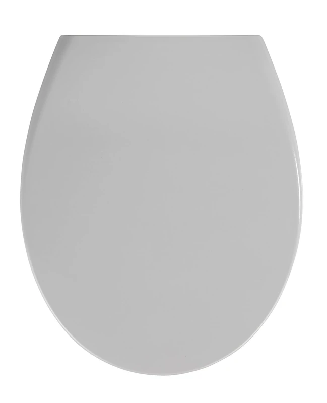 WENKO Toilet seat Samos in light grey, Duroplast, 37.5 x 44.5 x 10 cm