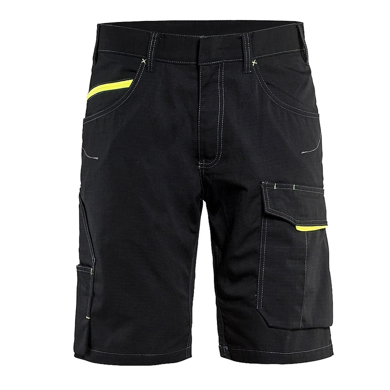 Blakläder 149913309933C56 Service Shorts, Black/Yellow, Size C56 - Image 1