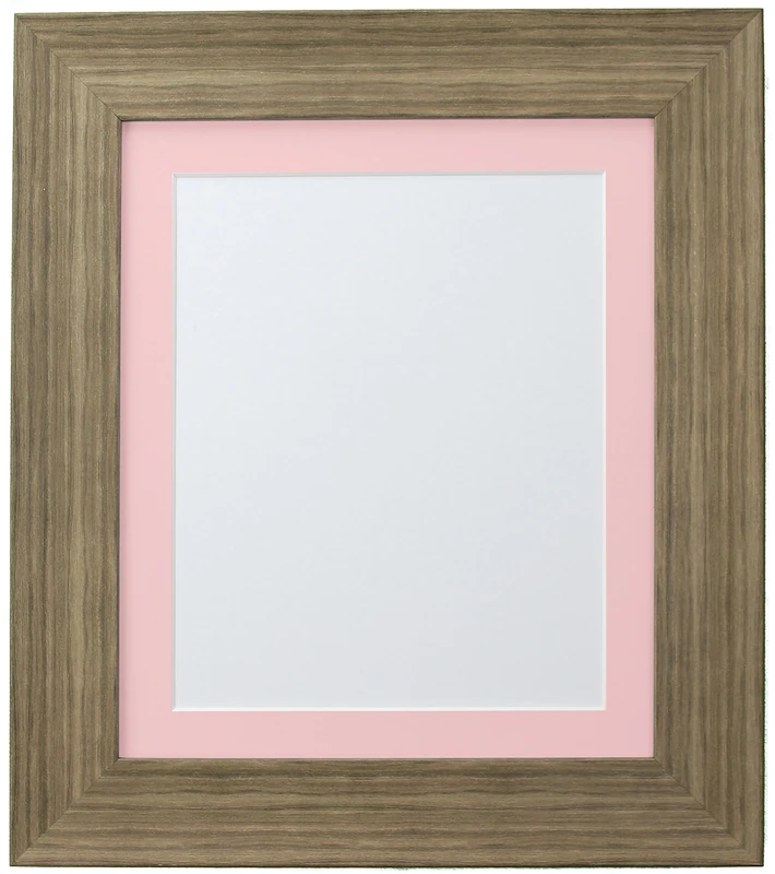 FRAMES BY POST Hygge Picture Photo Frame, Plastic Glass, Bear Creek Brown with Pink Mount, 36 x 24 Image Size 30 x 20 Inches