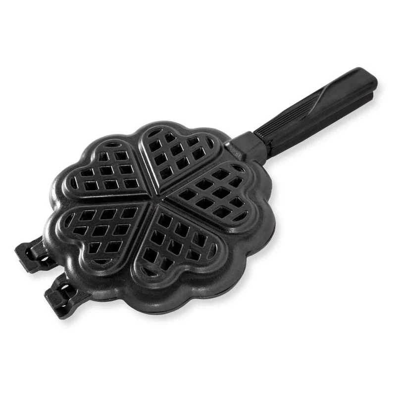 Nordic Ware Sweetheart Waffler, Cast-Aluminium Waffle Pan, Waffle Pan for Mini Waffles, Heart Shaped Waffles, Mini Waffle Maker - Black