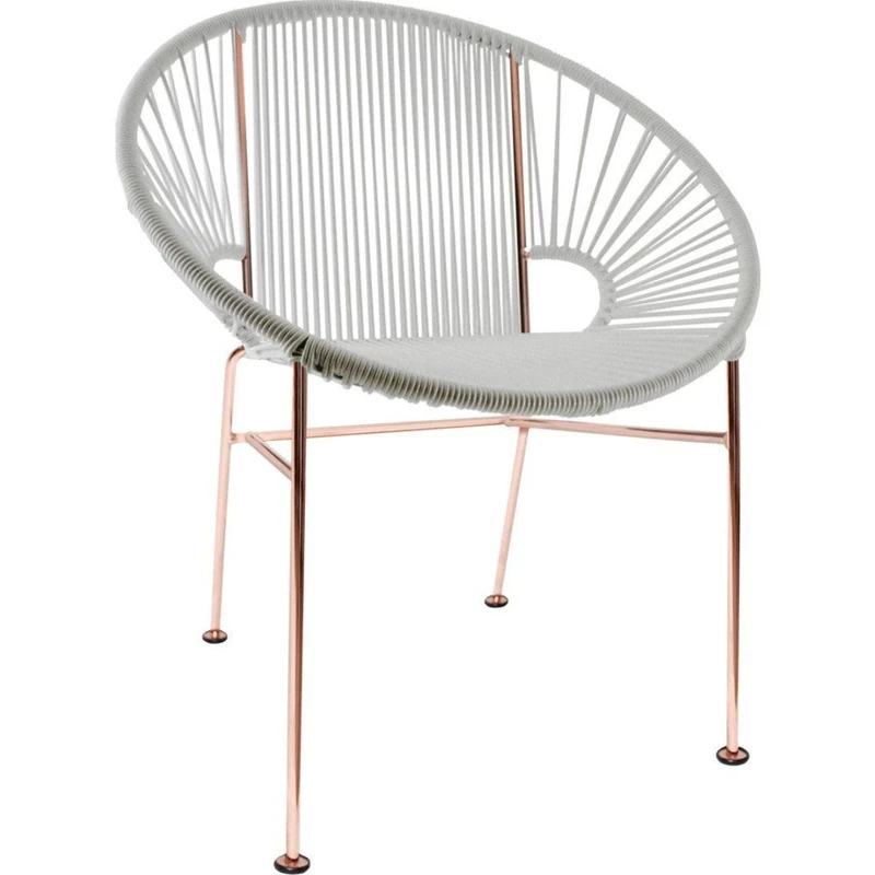 INNIT Concha Chair with Copper Frame, White - Image 1