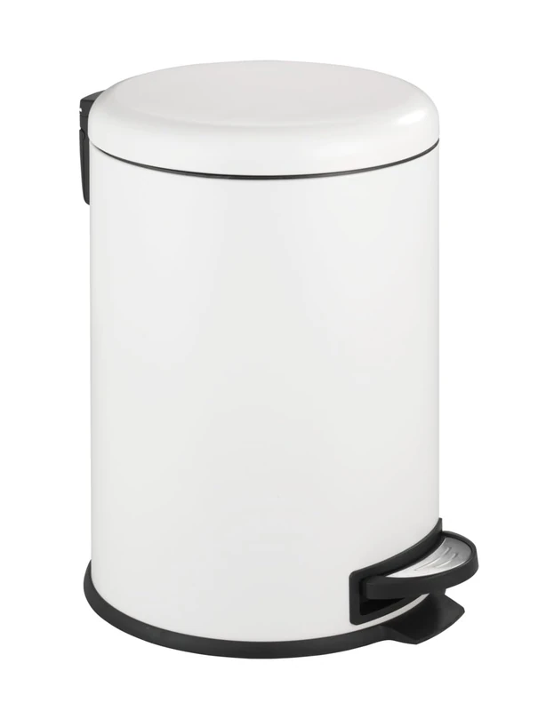 WENKO 22708100 Easy-Close Leman Stainless Steel Pedal Bin, 20L White, 30.5x44x37.5 cm