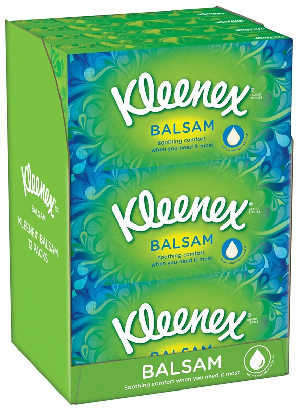 Kleenex Balsam Tissues - Pack of 12-768 Sheets in Total