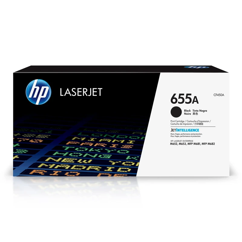 HP CF450A 655A Original LaserJet Toner Cartridge, Black, Single Pack