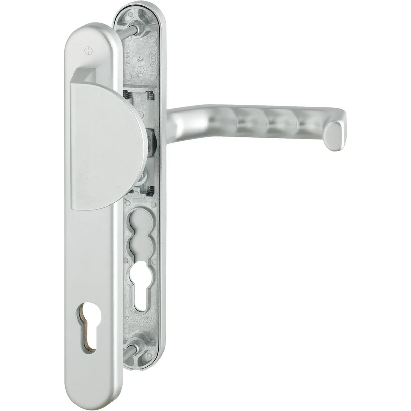 HOPPE 3071517 Liverpool Swing Fitting PZ 92 mm Front Door Set Silver Handle Plate