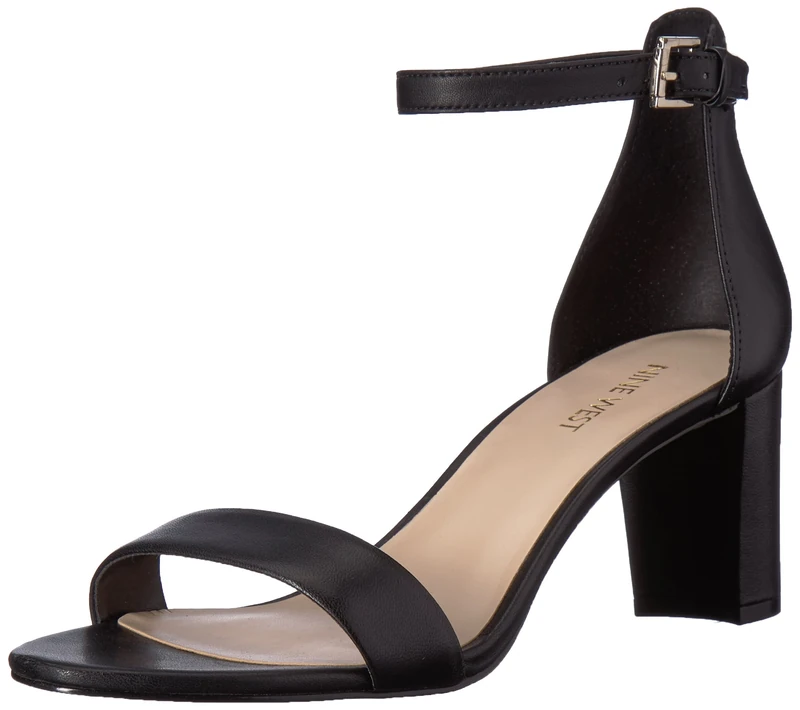 NINE WEST Women's Wnpruce3 Heeled Sandal, Black, 5.5 UK