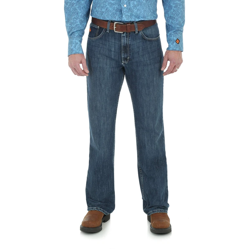 Wrangler Men's 20X Flame Resistant Vintage Boot Cut Jean, Midstone, 40x32