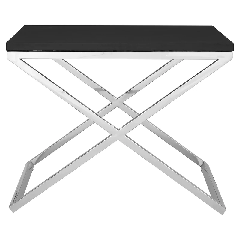 Premier Housewares Tribute End Table, Metal, Black