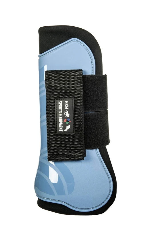 HKM Genoa 91996491.0643 Jumping Boots and Fetlock Caps Set of 4 Baby Blue/Black