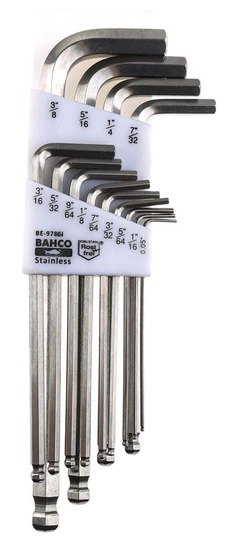 Bahco BE-9786I Hexagon Offset Screwdrivers Set, Silver