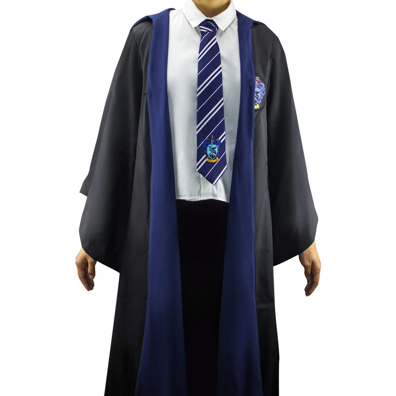 Cinereplicas Harry Potter Robe - Authentic Official Tailored Wizard Robes Cloak - Adults and Kids Size - Black & Blue - S