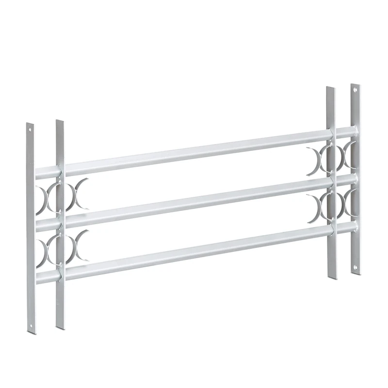 Relaxdays Burglary Protection Window Grille, Pull-Out, Steel, 450 x 1000-1500 mm, Security Bars, Grey - Image 1
