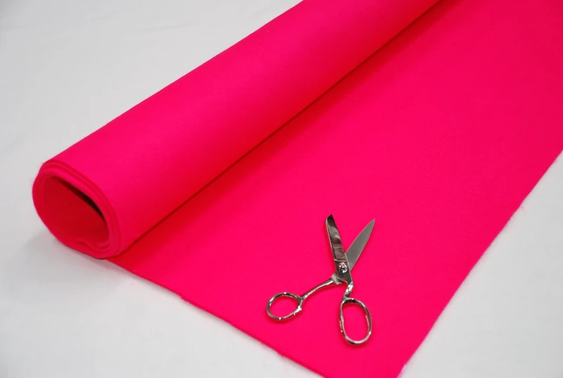 3mm Thick Acrylic Felt Baize Craft Poker Fabric Material Cerise, 1Mtr - 150cm x 100cm - Image 1