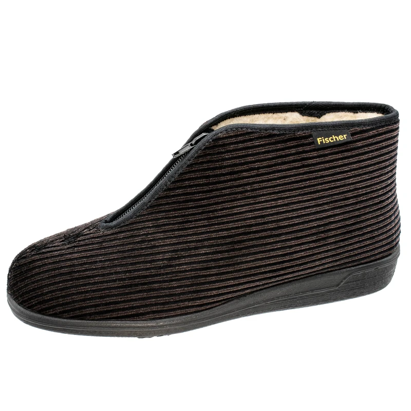 fischer Men's Frank Hi-Top Slippers, Brown Braun 777, 7 UK
