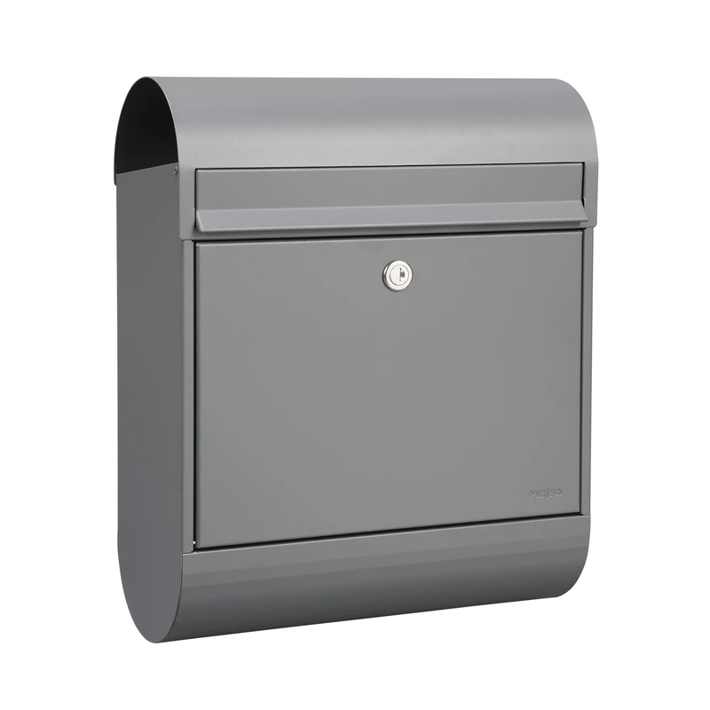 MEFA Ruby 866 Letterbox with Newspaper Holder (Colour White, with Security Lock, Size 450 x 350 x 150 mm) 866510DE, Gray, 450 x 350 x 150mm