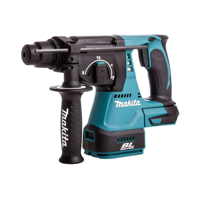 Makita DHR242RTJ 18v Li-ion LXT Brushless 24mm SDS-Plus Rotary Hammer Complete with 2 x 5.0 Ah Li-ion Batteries, Charger Supplied in a Makpac Case