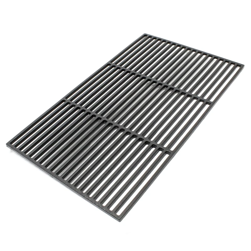 WilTec Cast iron Barbecue grate rectangular 67 x 40 cm massive for charcoal grill, gas grill