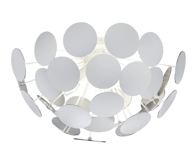 Lights., Metal Plastic, Weißmatt/Silberfarbig, 54 x 54 x 30 cm, E14