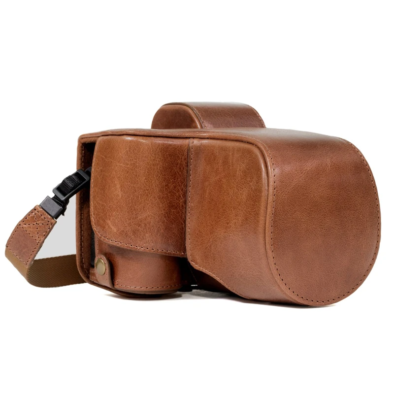 MegaGear MG1127 Ever Ready Genuine Leather Case and Strap with Battery Access for Sony Alpha A7S II/A7R II/A7 II Camera - Dark Brown