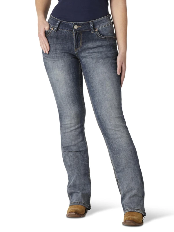 Wrangler Women's Retro Low Rise Bootcut Jean, Medium Blue, 3