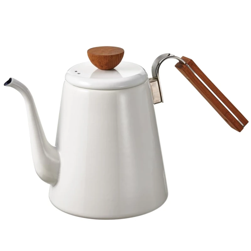 Hario Bona Coffee Enamel Drip Kettle with a capacity of 0.8l CD - Bona Coffee Enamel Drip Kettle